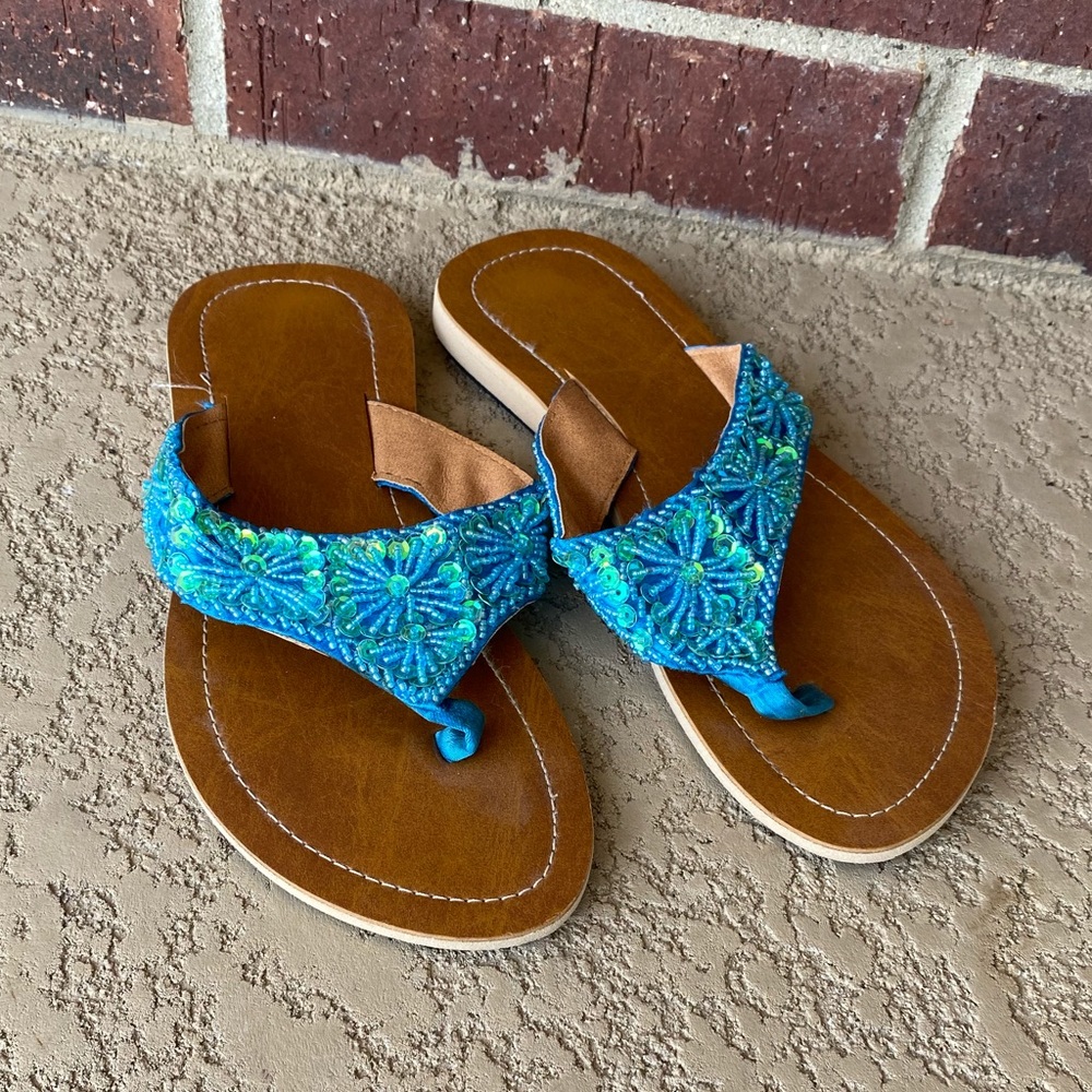 Sandals Turquoise size 6.5 St.Martin